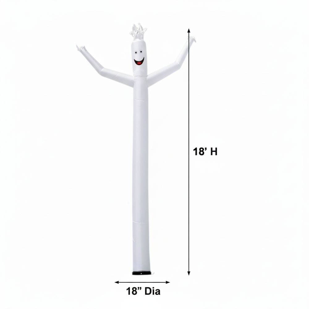 18'H Wacky Man™ Single-Leg Inflatable Dancer, White 4