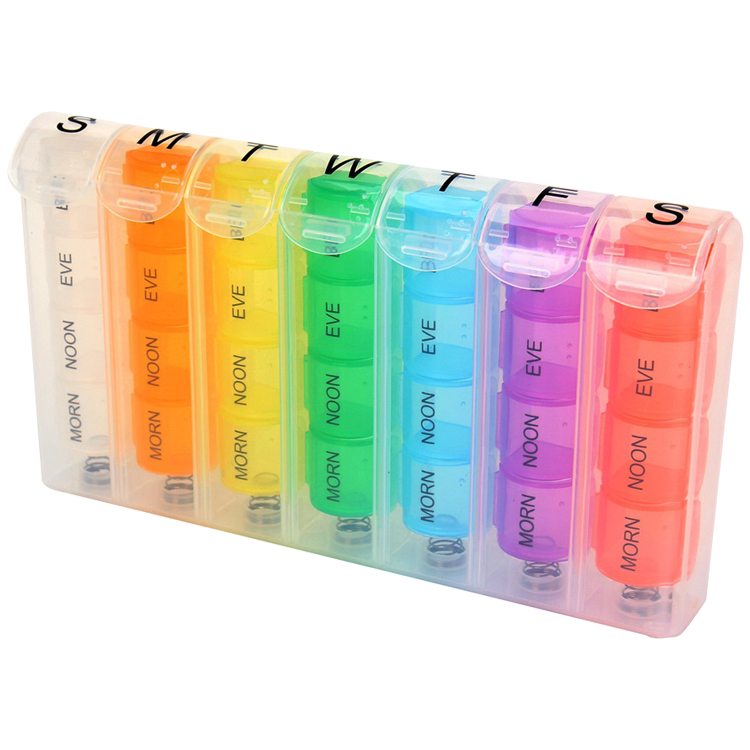 Rainbow Pop-Up Weekly Pill Box 6
