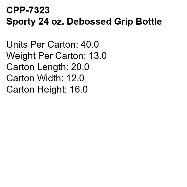 Sporty 24 oz. Debossed Grip Bottle 3
