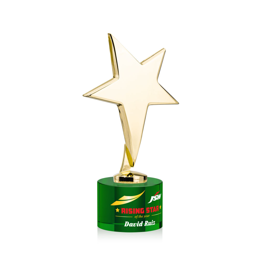 Tuscany Gold Star VividPrint™ Award on Marvel Base - Green