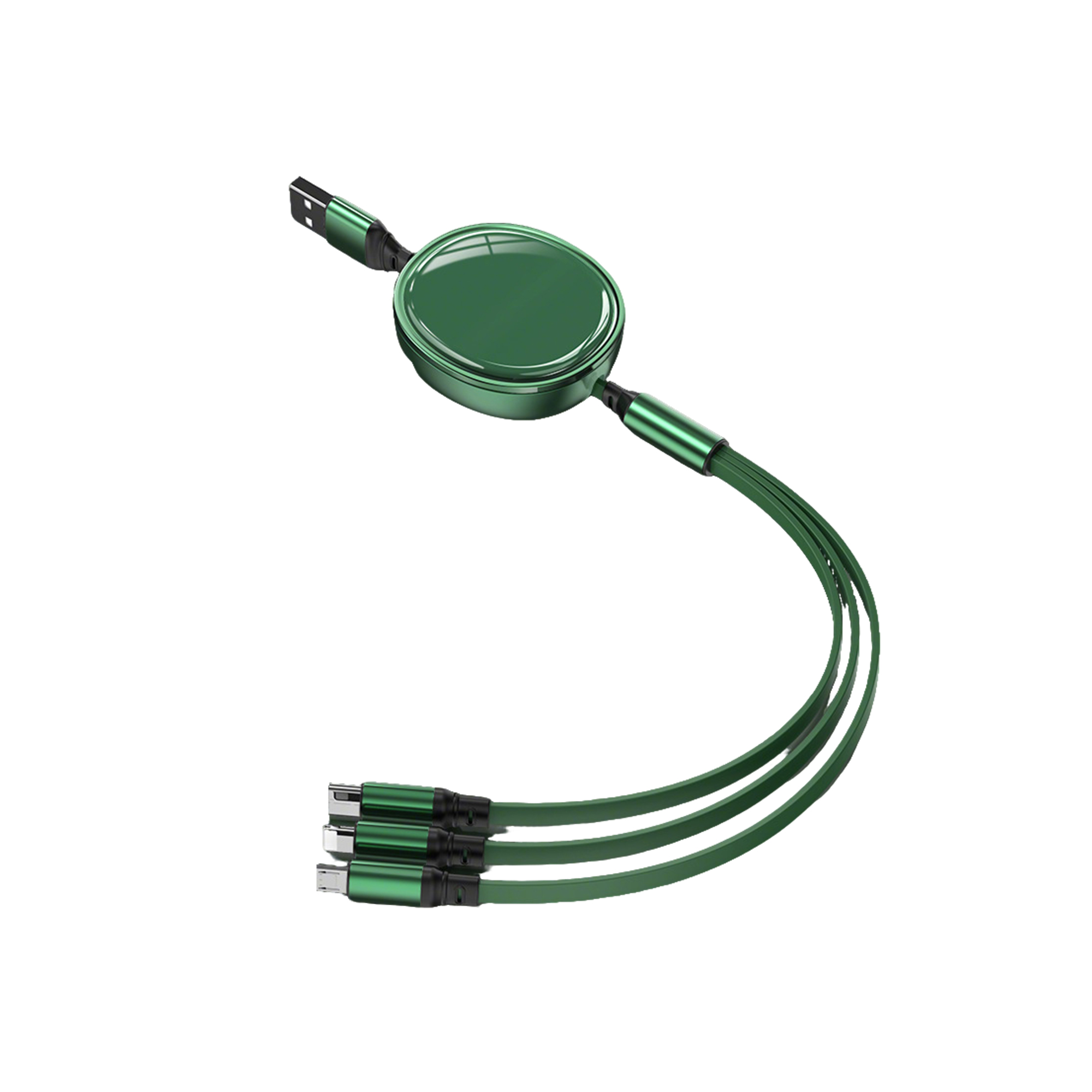 Retractable Three In One Charging Cable Adjustable Length 6