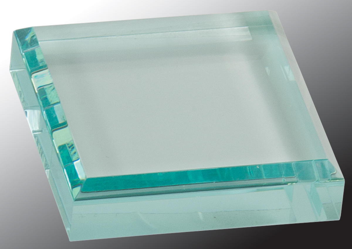 3" x 3" Jade Acrylic Paperweight Award