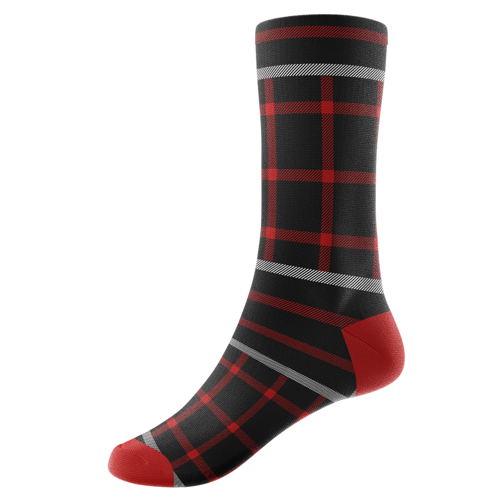 Full Dye Sublimation Poly-Spandex Crew Socks with Cushion