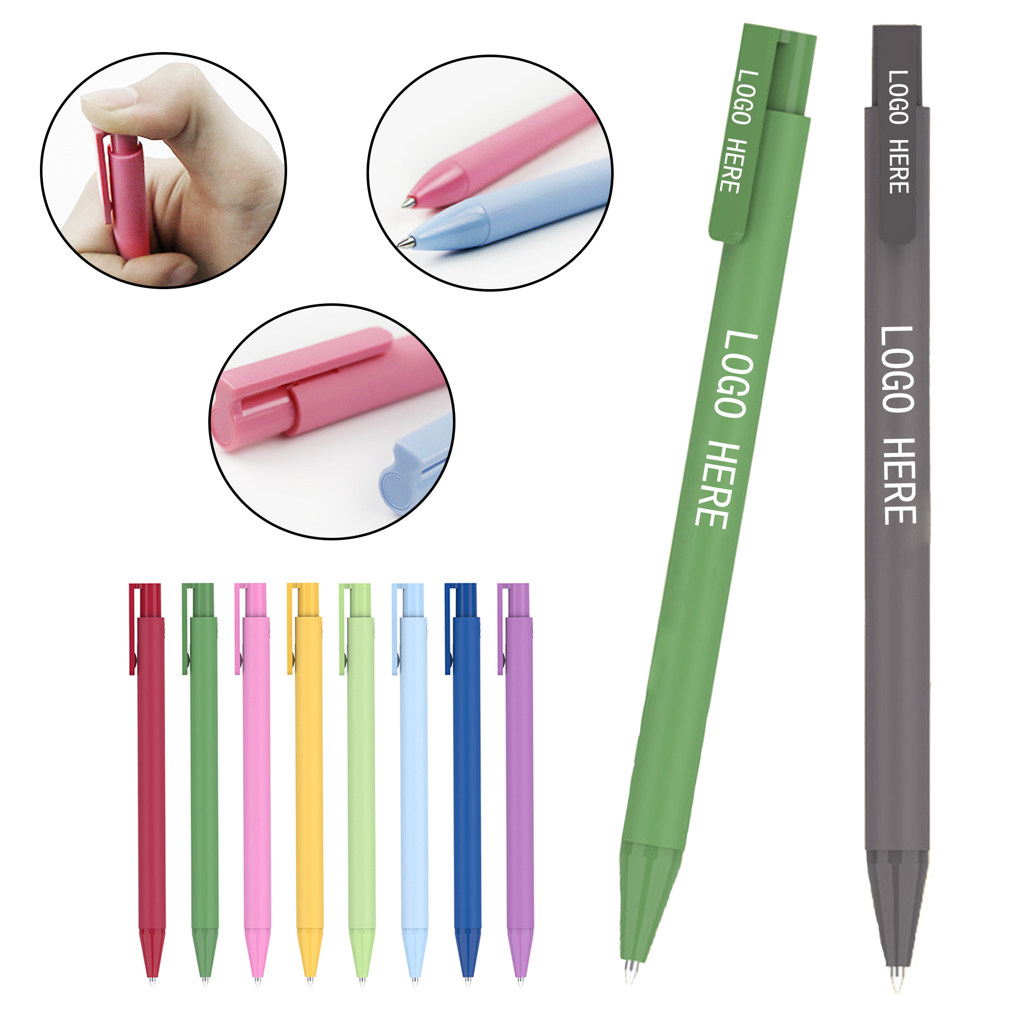 Macaron Color Retractable Ballpoint Pen 2