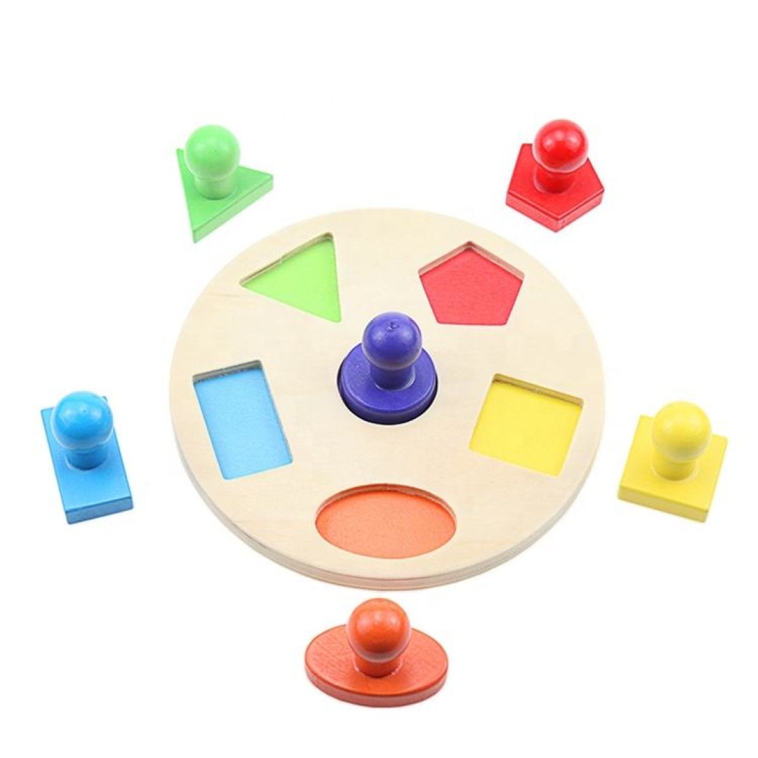 Geometry Puzzle Game Wood Grasped Board 3