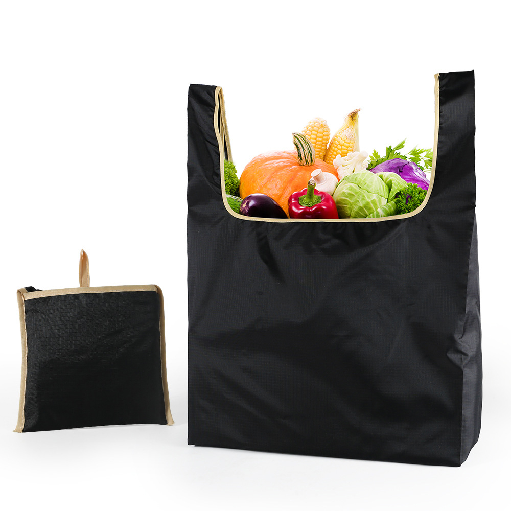 Portable Oxford folding tote shopping bag, custom tote bag with logo imprint 4