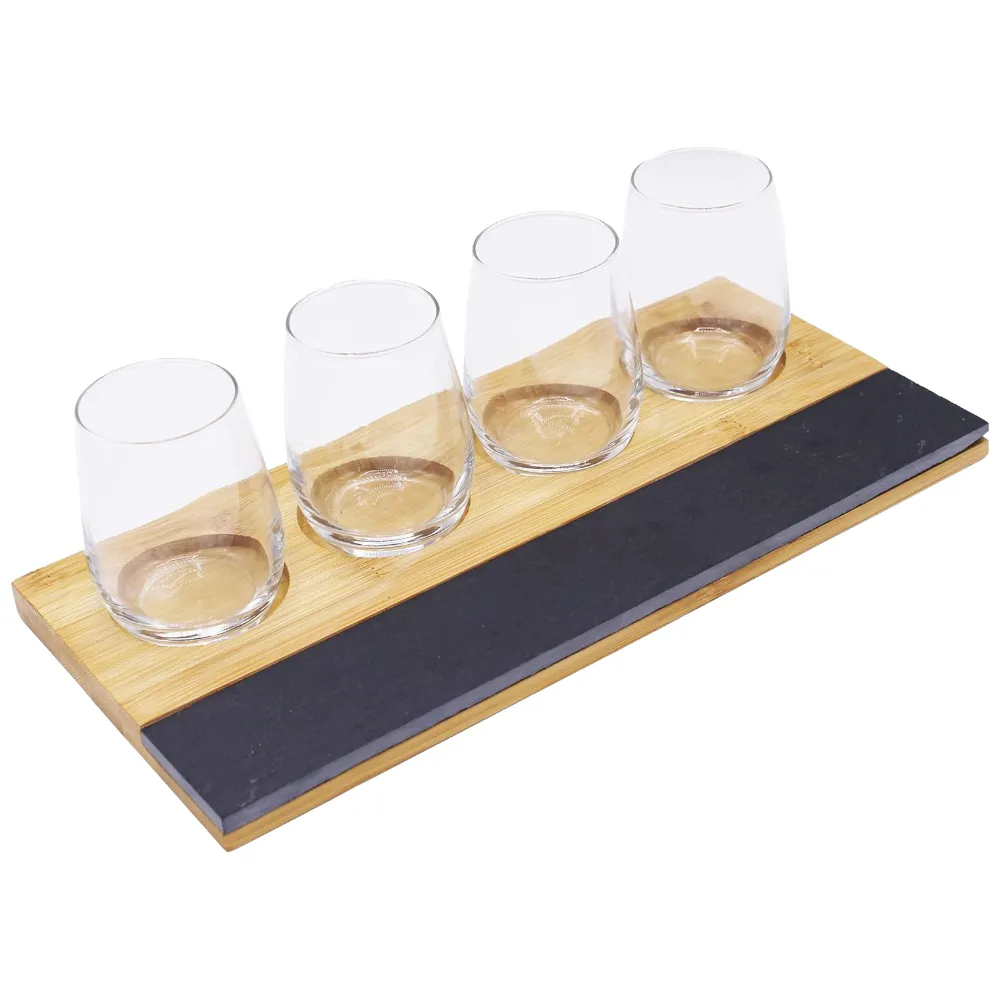 Wine Tasting Flight Set with Chalkboard 4