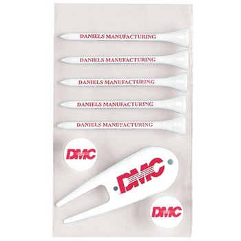 Pro Elite Poly Bag Pack w/ 5 Tiger Golf Tees, 2 Markers & 1 Divot Fixer 1