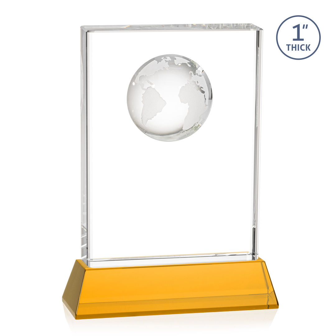 Ambassador VividPrint™ Award on Base - Amber 4