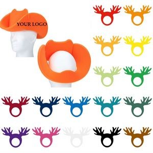 Large Antlers Foam Visor 3