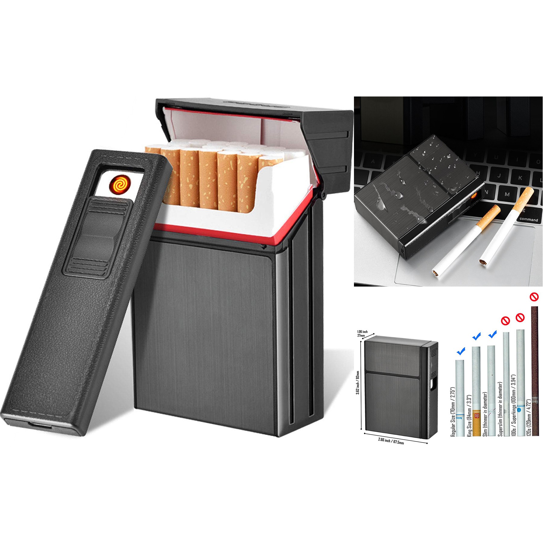 Cigarette Case Module with Electric Lighter 3