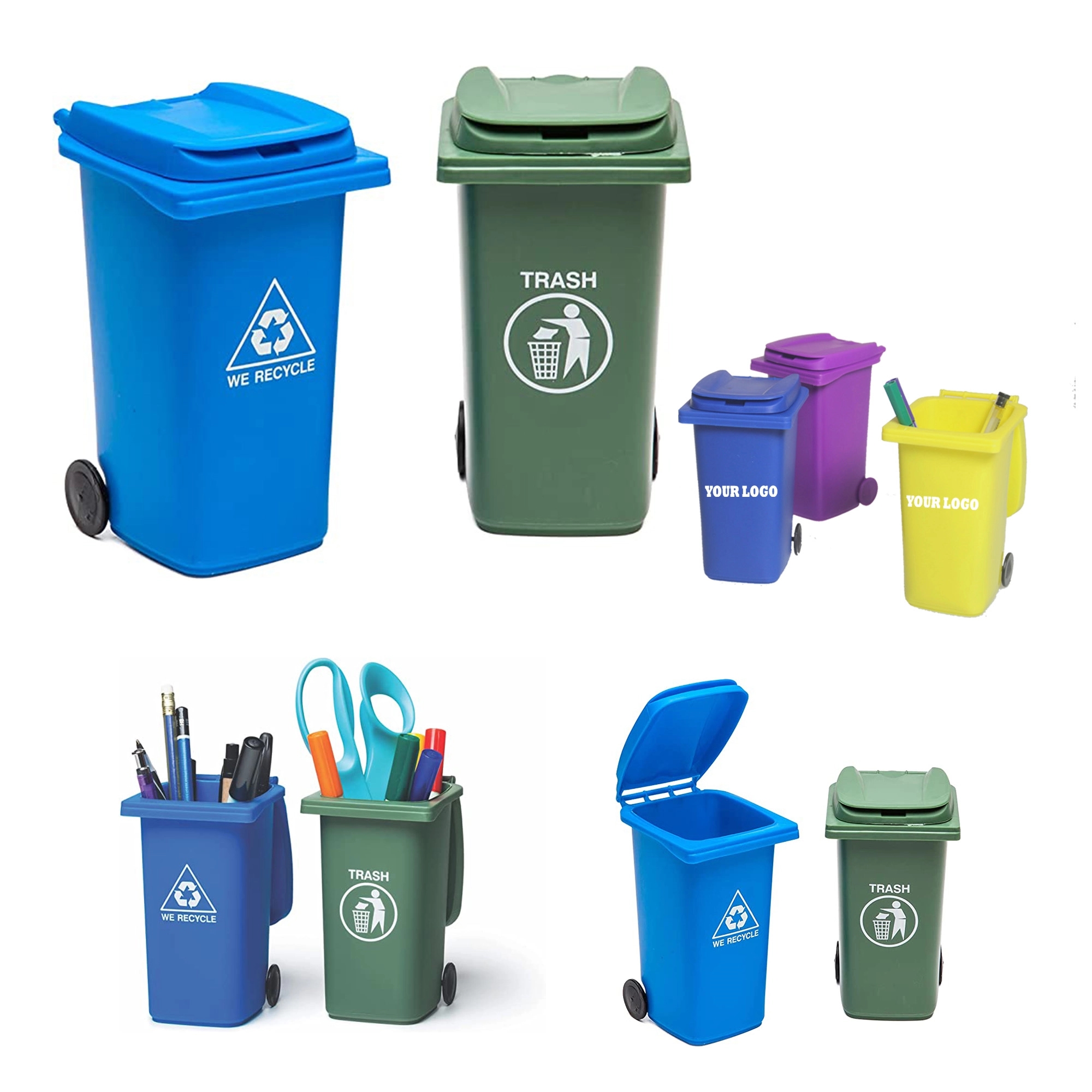 Office Desktop Trash Garbage Can 2