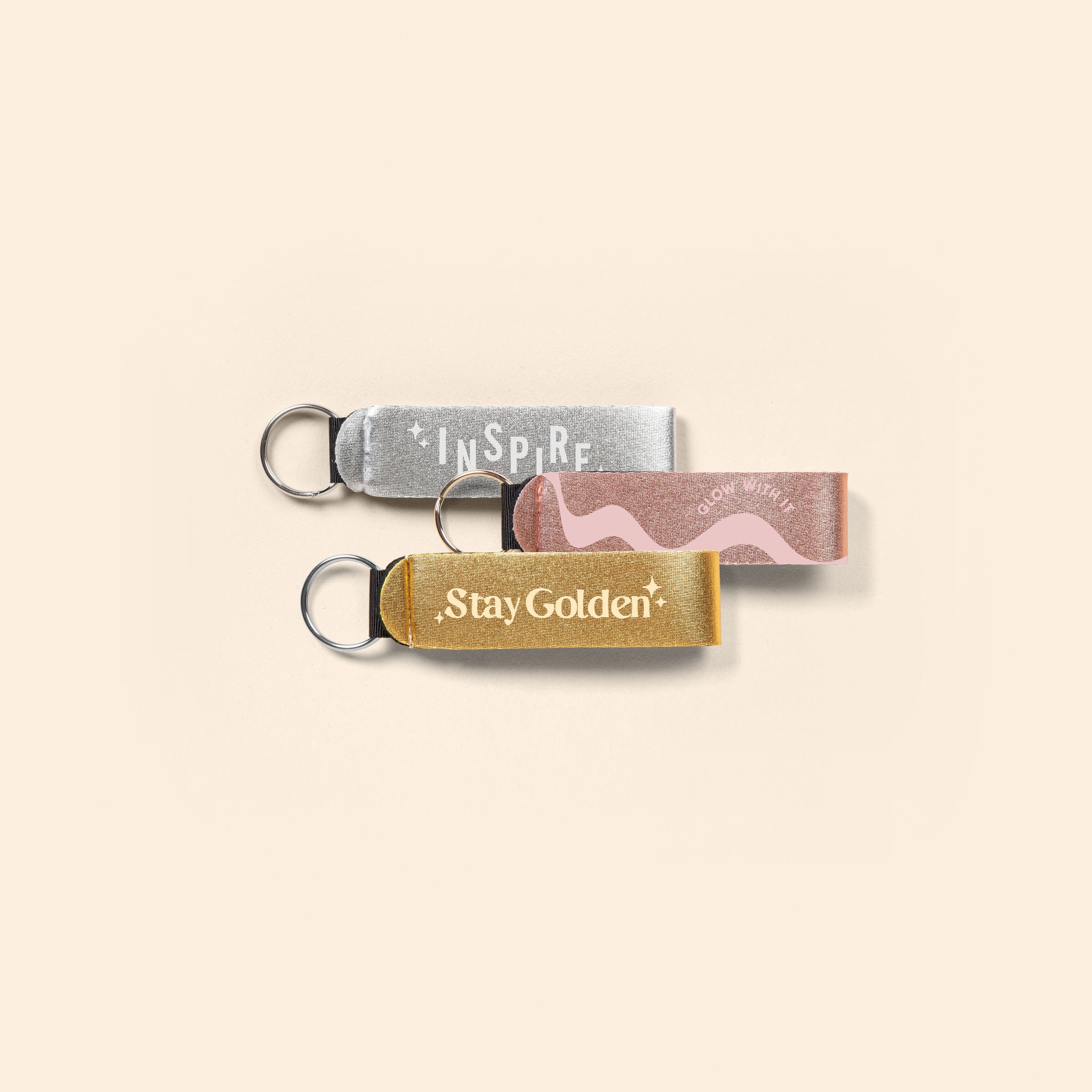METALLIC NEOPRENE - WRIST STRAP KEY HOLDER 3
