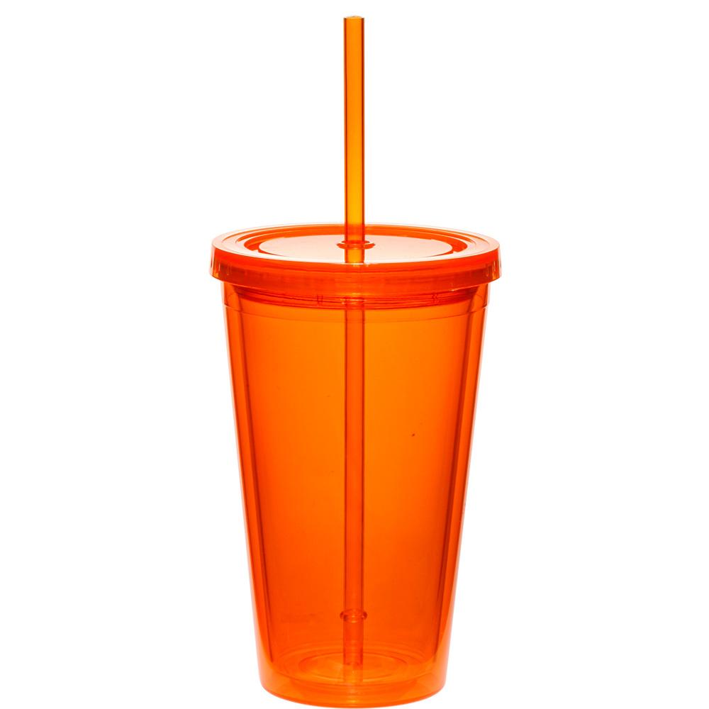 16 oz Double Wall Acrylic Tumbler with Straw 5