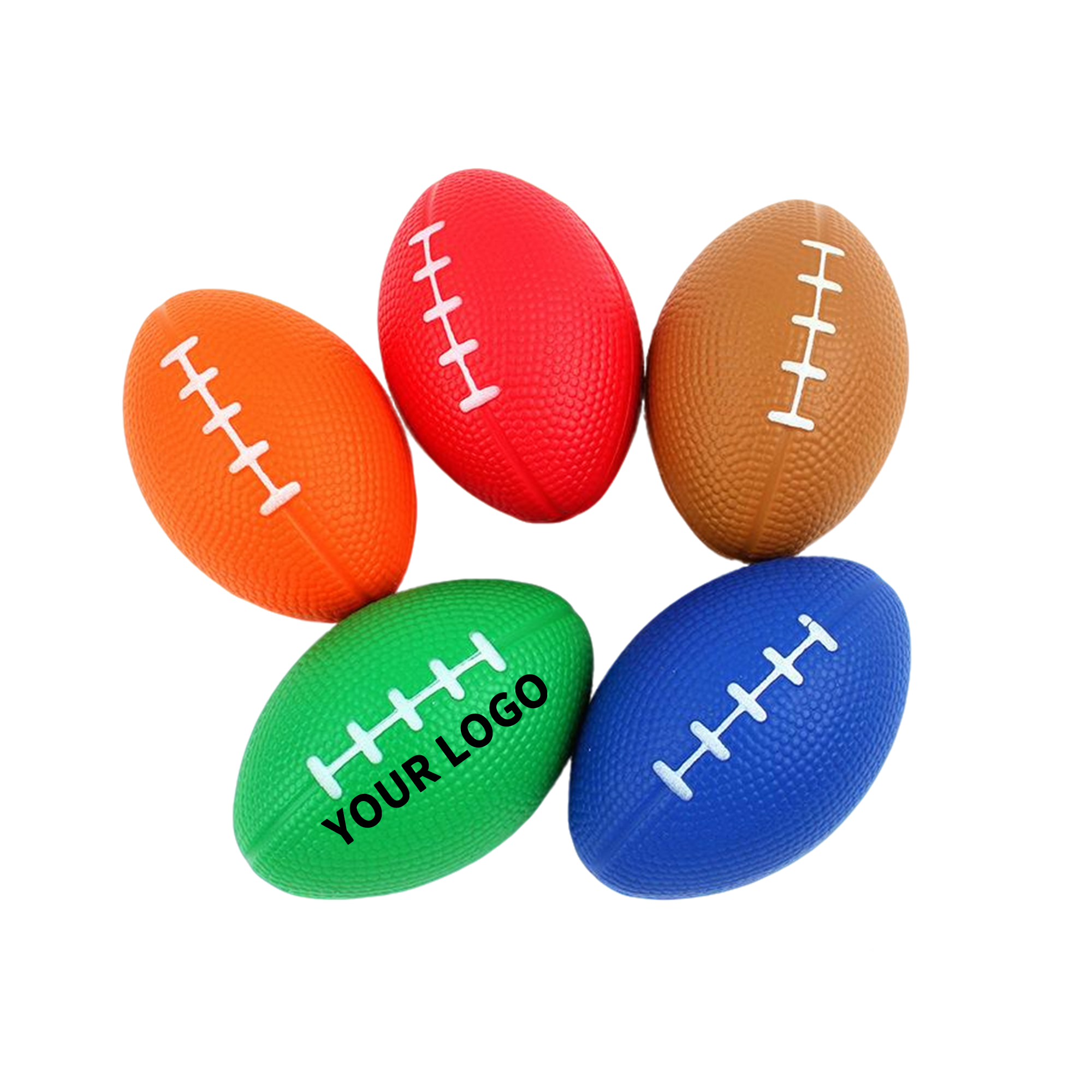 Polyurethane Foam Football Stress Ball 3.6" x 2.2" 1