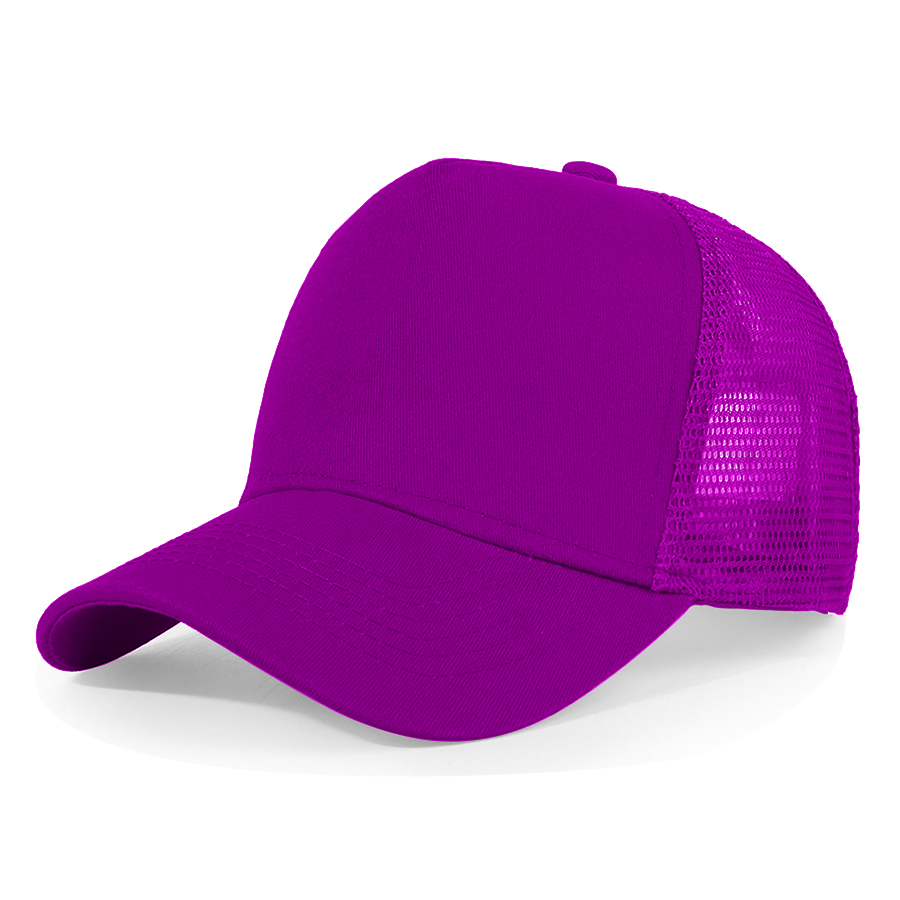 Stock Solid Color Cotton 5-Panel Trucker Cap 79
