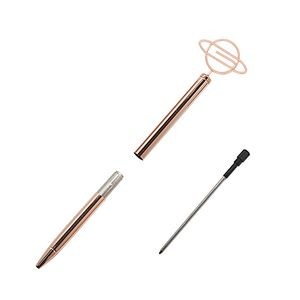 Earth Shaped Paper Clip Twist Metal Pen 11