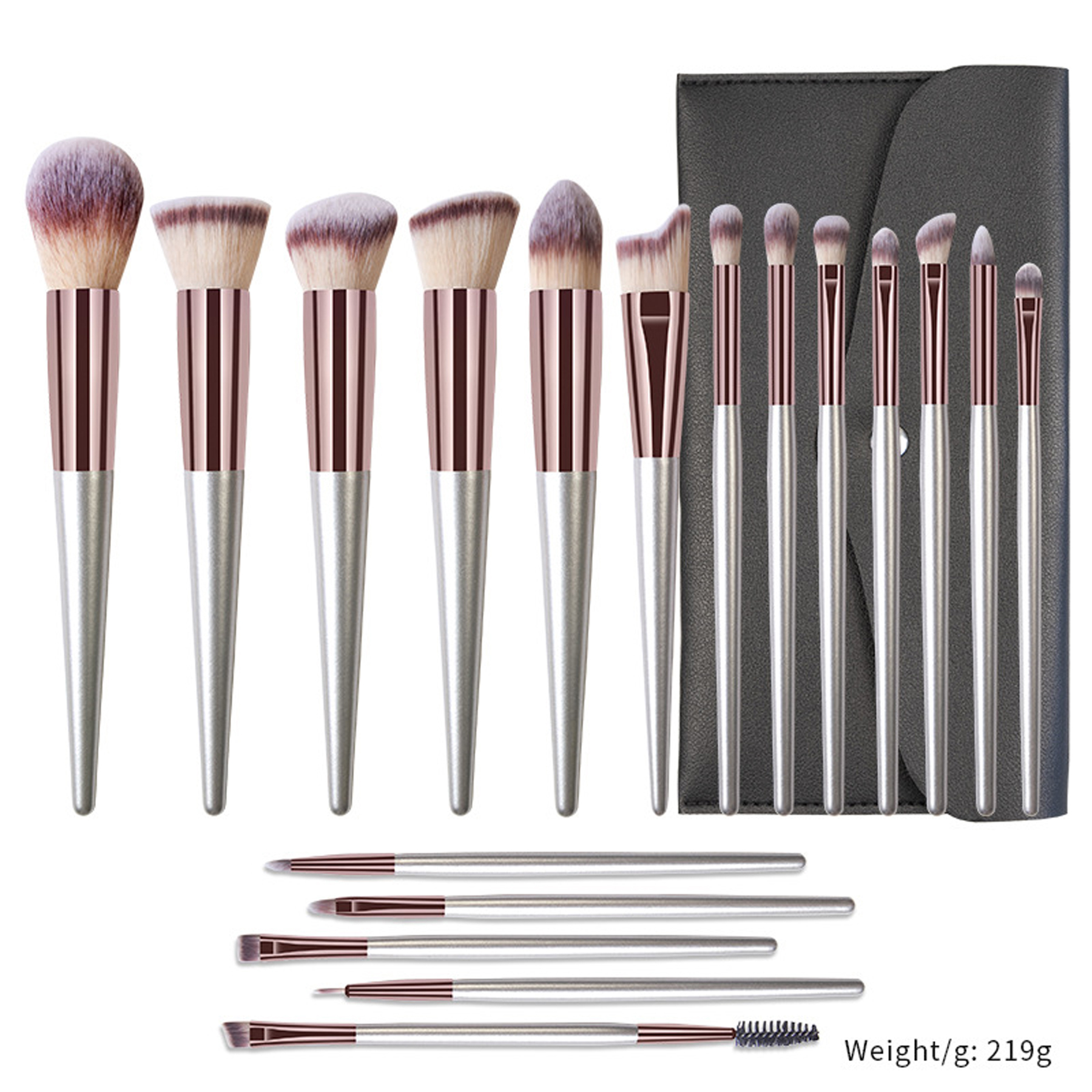 18 Piece Professional Makeup Brush Set with Travel Case 5
