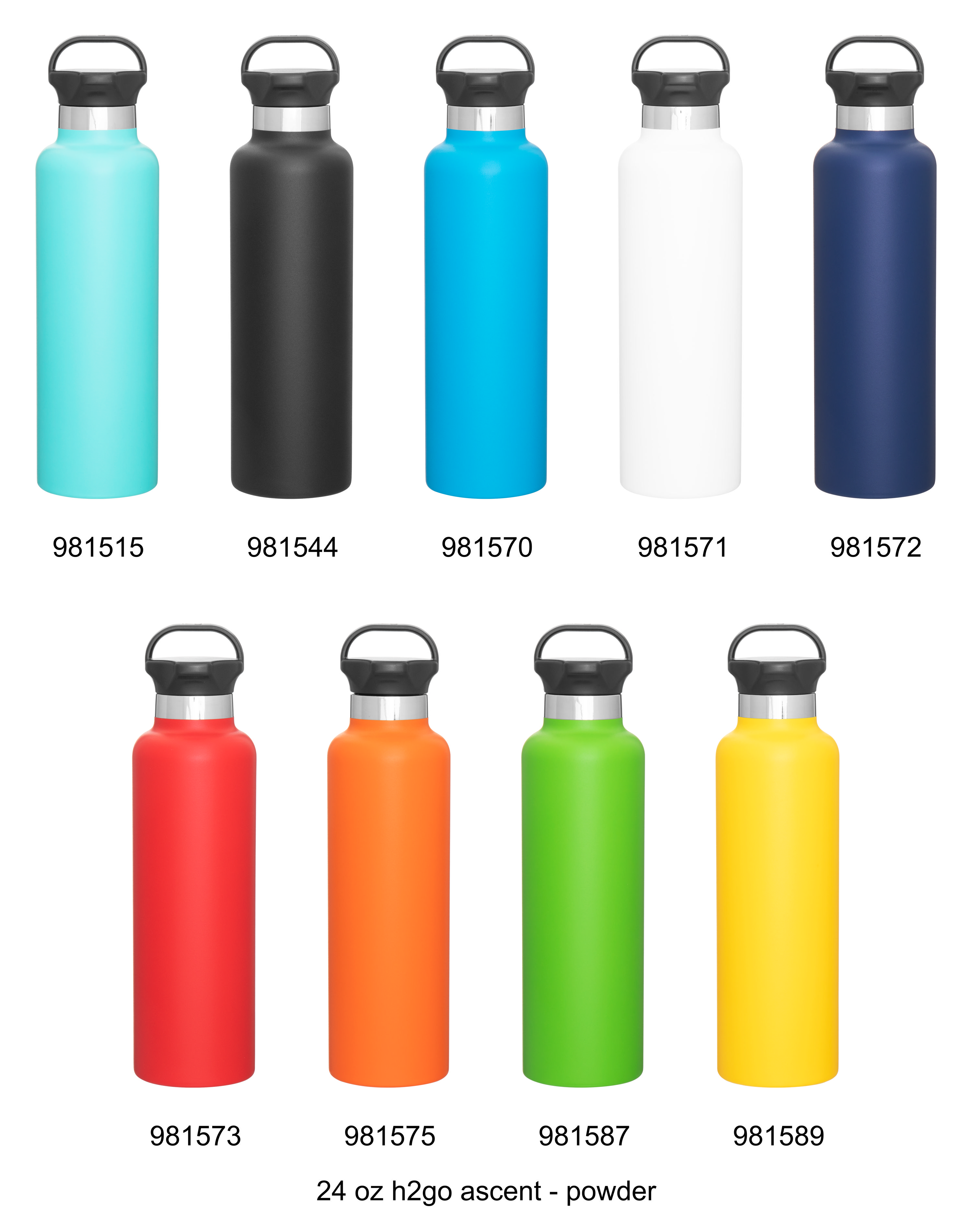 24 oz h2go ascent - powder