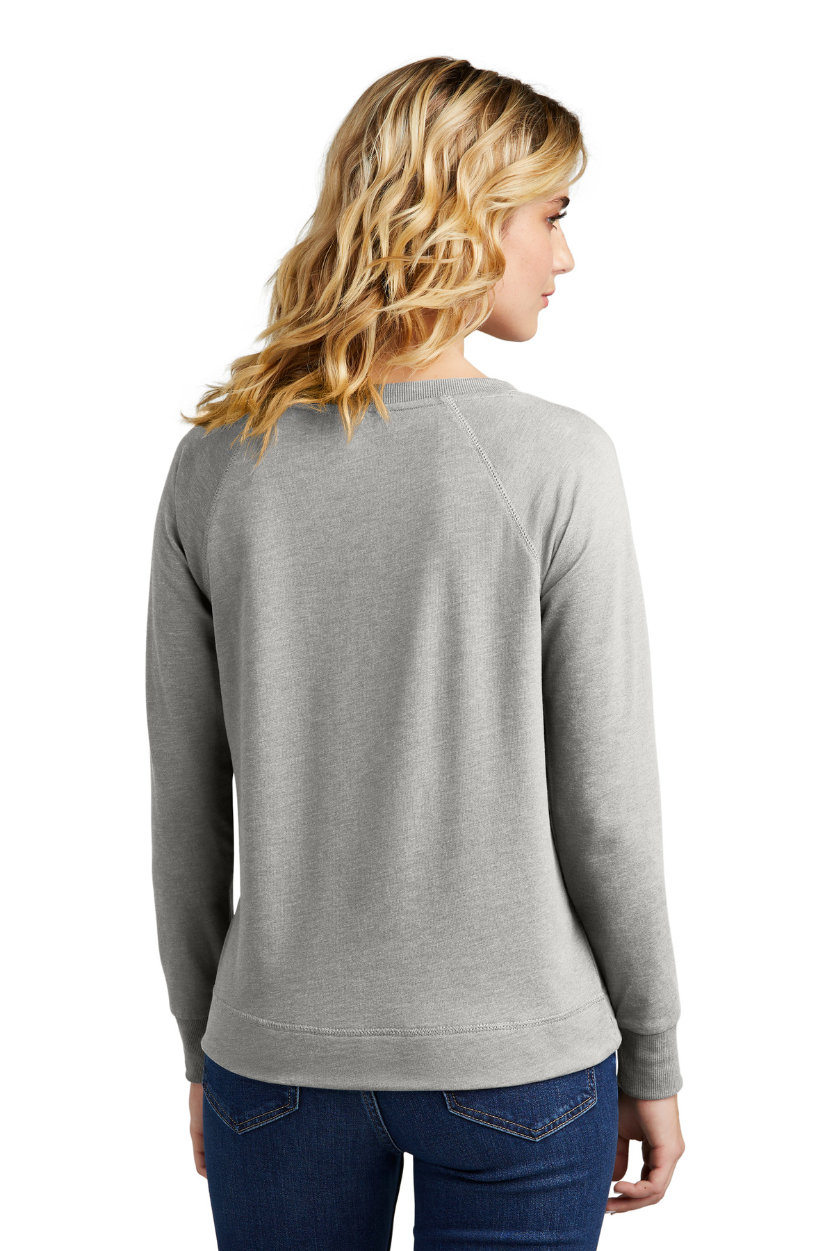 District Women's Featherweight French Terry Long Sleeve Crewneck DT672 17