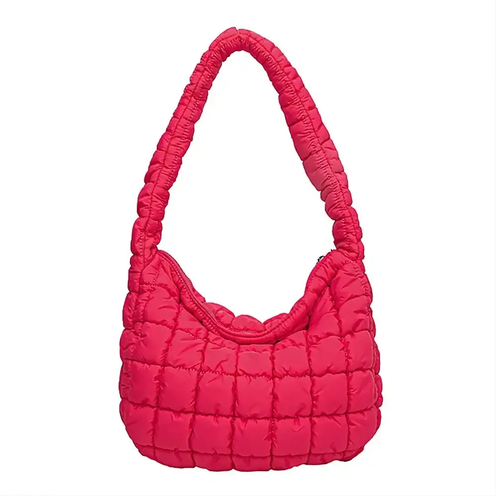 Custom Down Quilted Shoulder Puffer Tote Bag 15