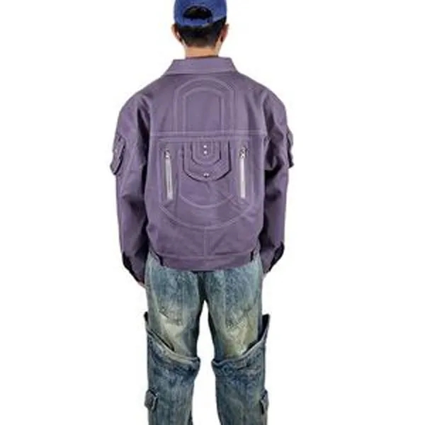 Custom Men's Canvas Work Pants with Multiple Pockets 1
