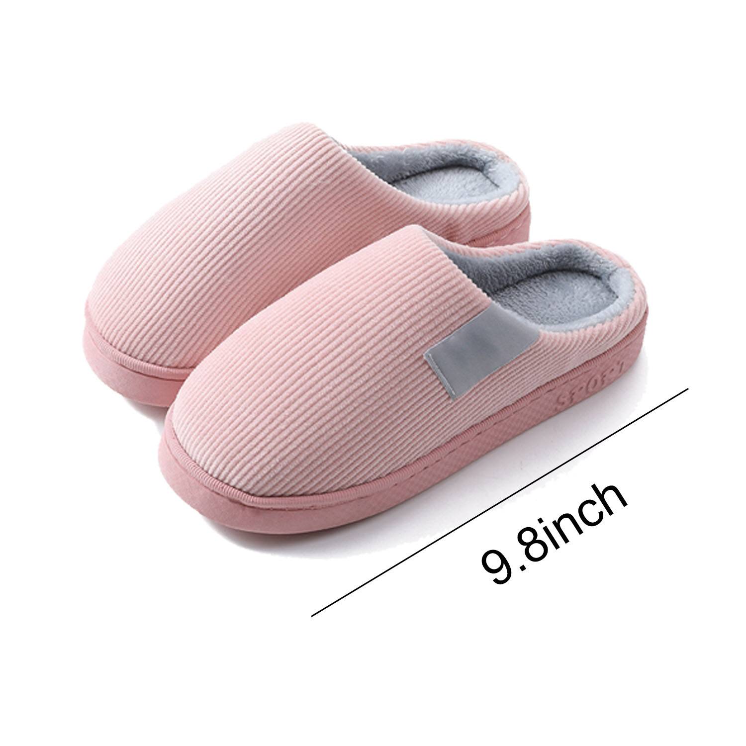Solid-colored Plush Warm Slippers 6