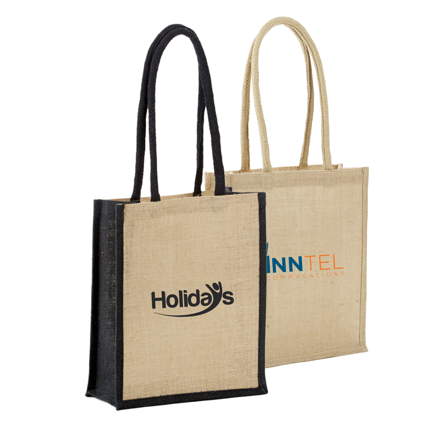 All-Natural Jute Book Bag with Rope Handles 4