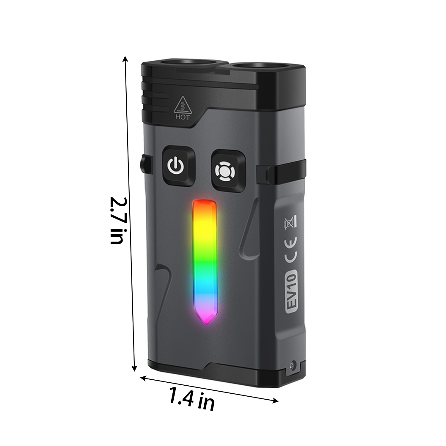 Mini USB Keychain Flashlight – High-Lumen Dual-Mode RGB 2