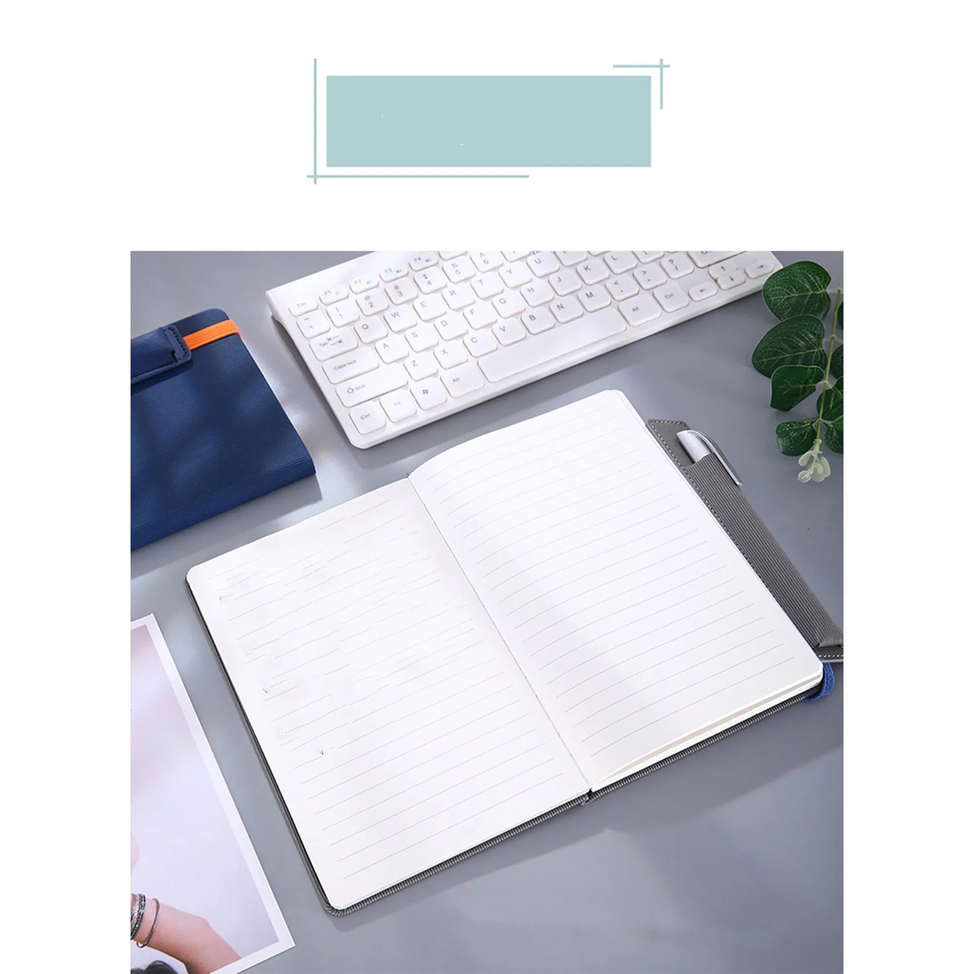A5 Leather Notebook with Pen Slot and Elastic Band 8