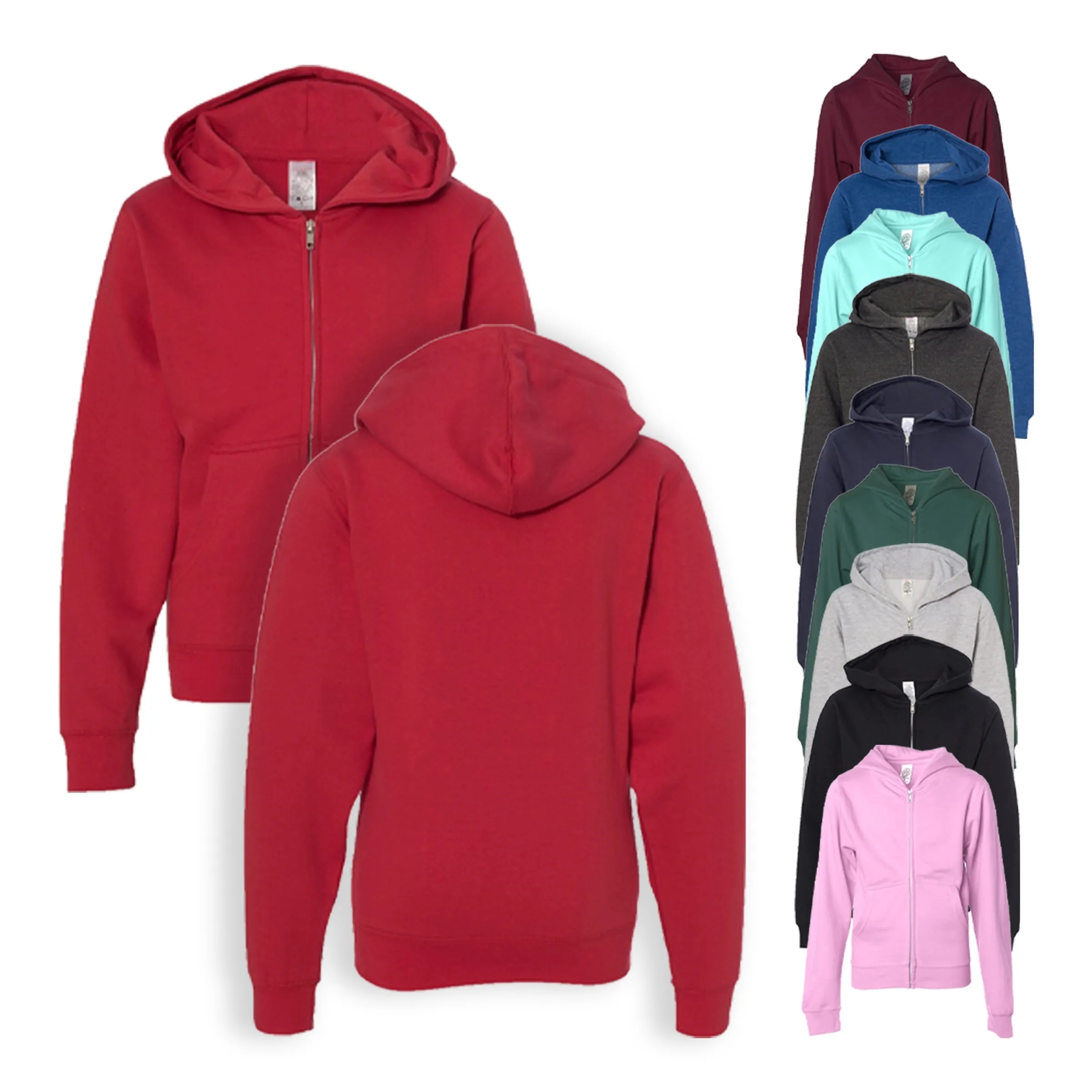 Independent Trading Co. Youth Midweight Zip Hooded 46