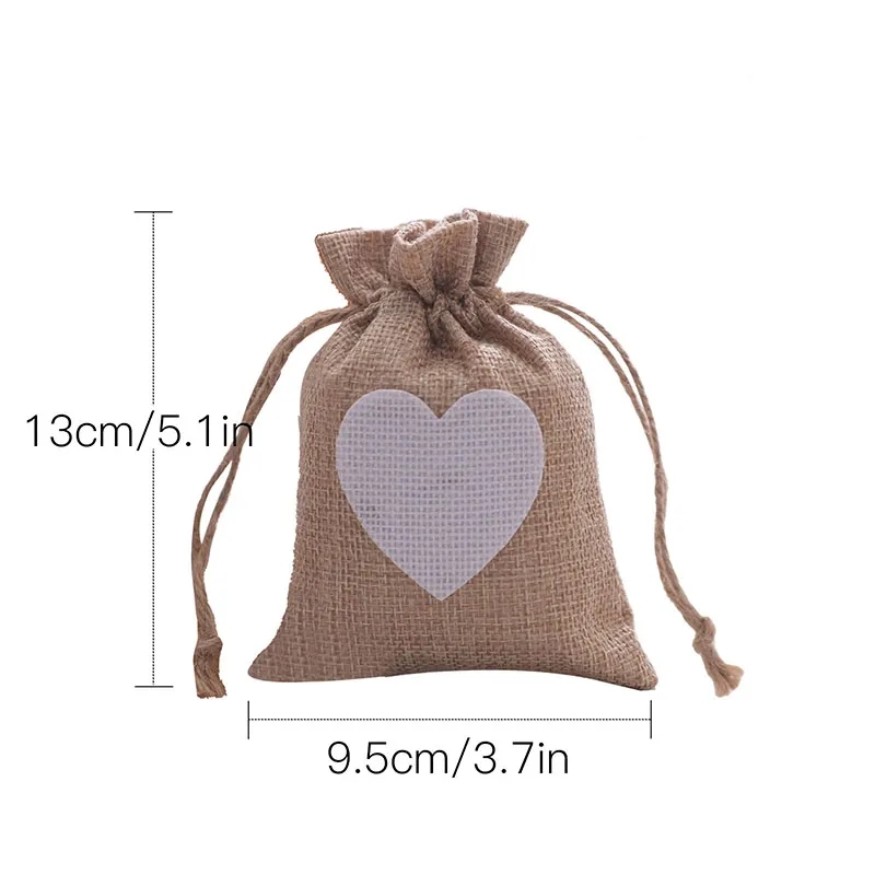 Burlap Drawstring Pouch Bag 5