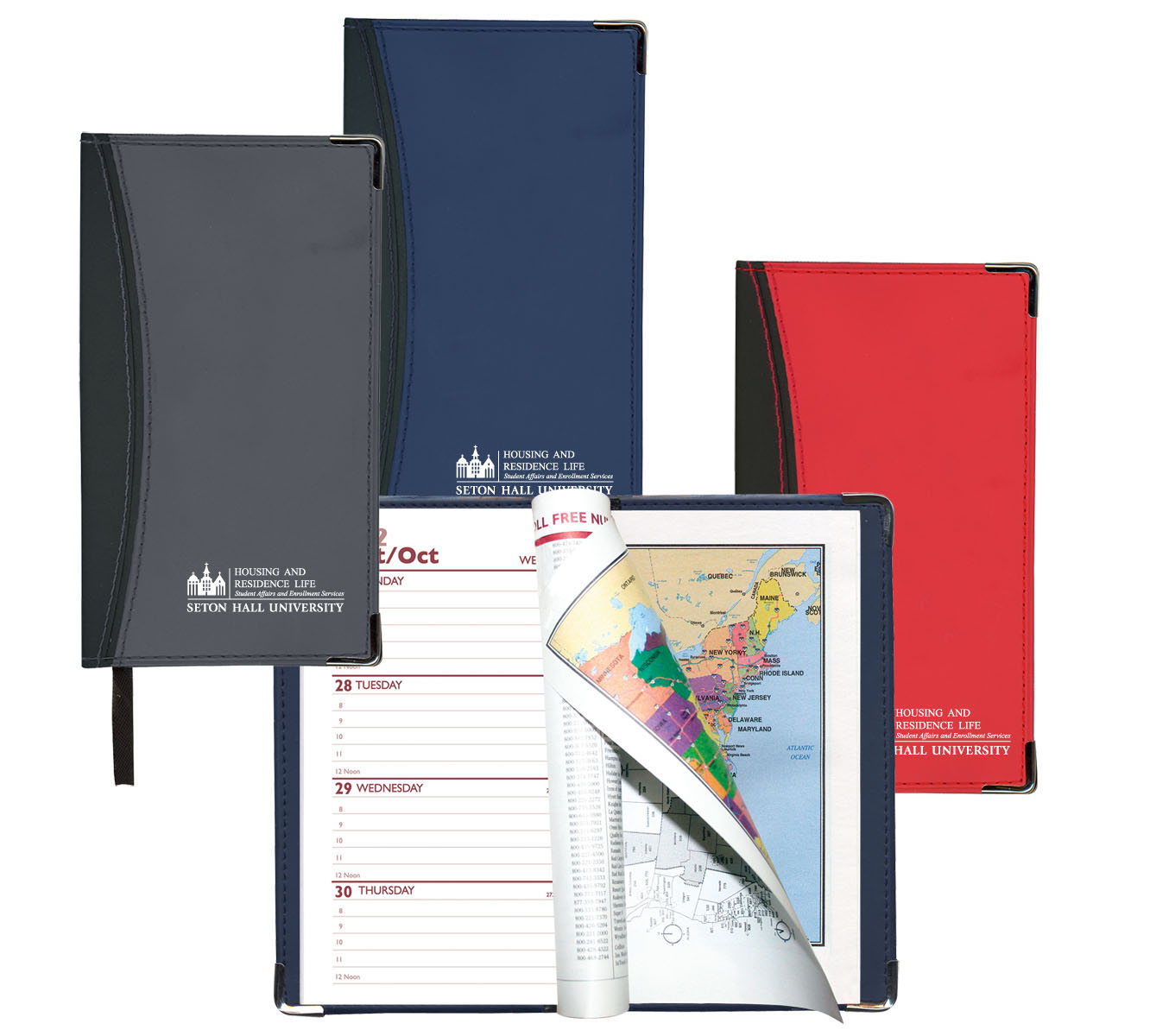 Weekly Ascot 2 Tone Vinyl Soft Cover Planner /1 Color w/ Map 1