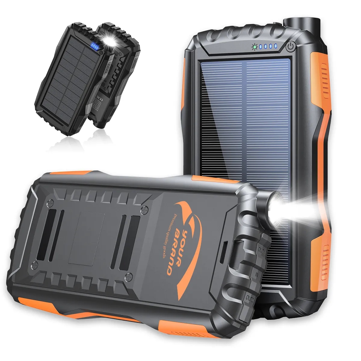 42800mAh Solar Power Bank Fast Charger Built-in Flashlight 2