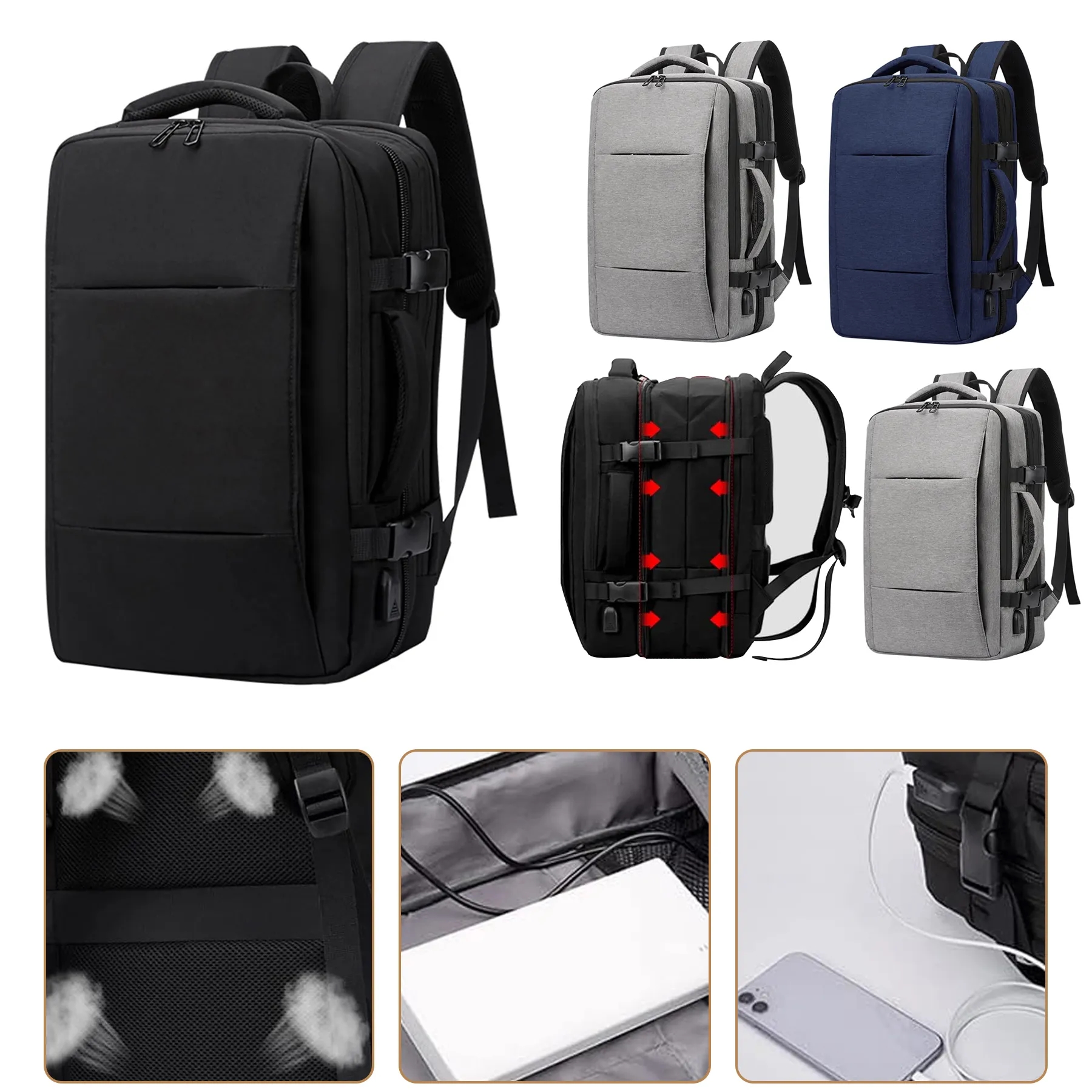 Travel Laptop Backpack with USB Port 1