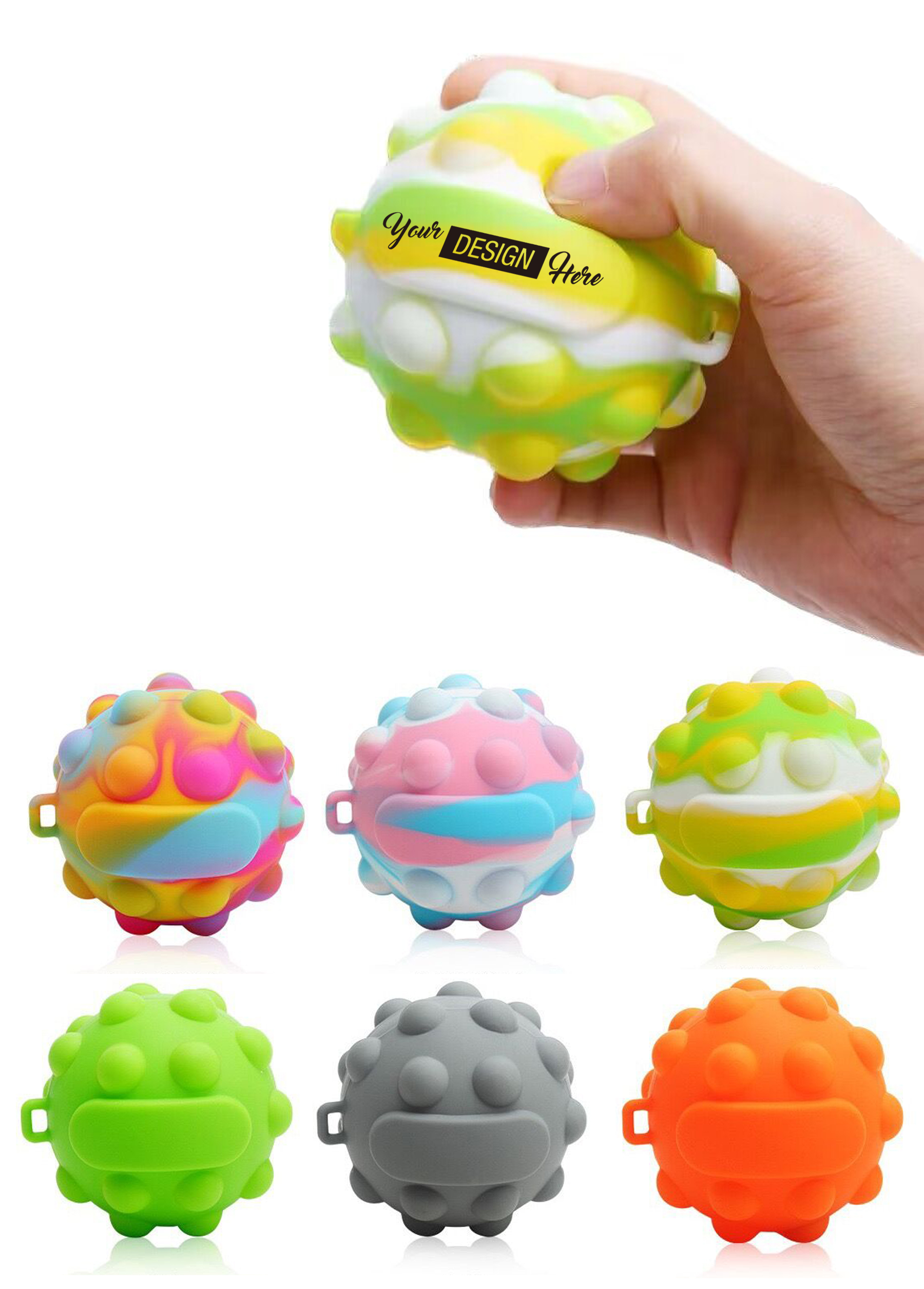 Pop-it Silicone Stress Ball Fidget Toy 2