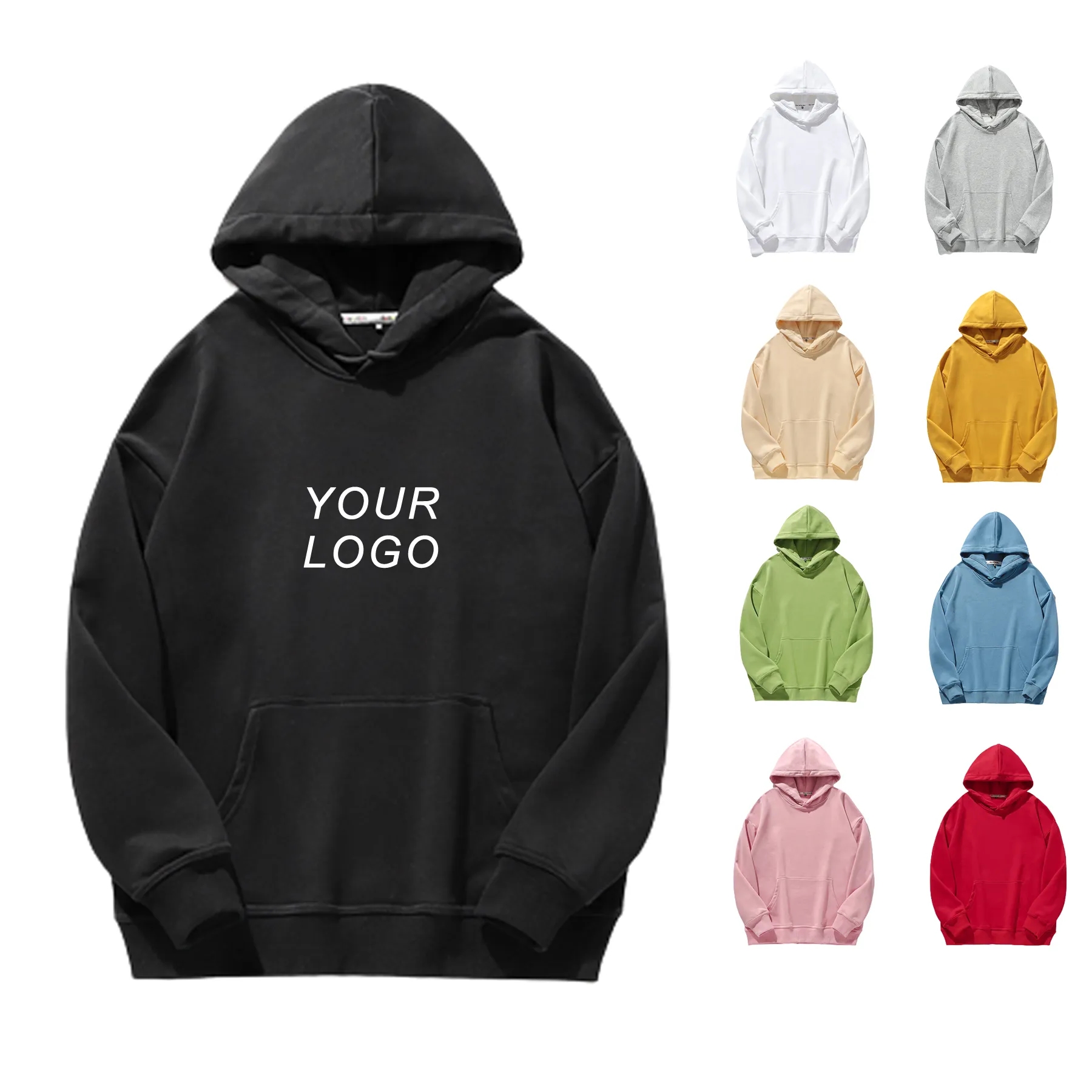 Pullover Hoodie Sweatshirt Tops, custom hoodie or sweatshirt with logo imprint 4