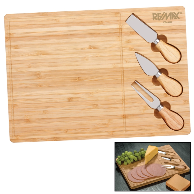 Astor Bamboo Cheese Board Knife Set 2