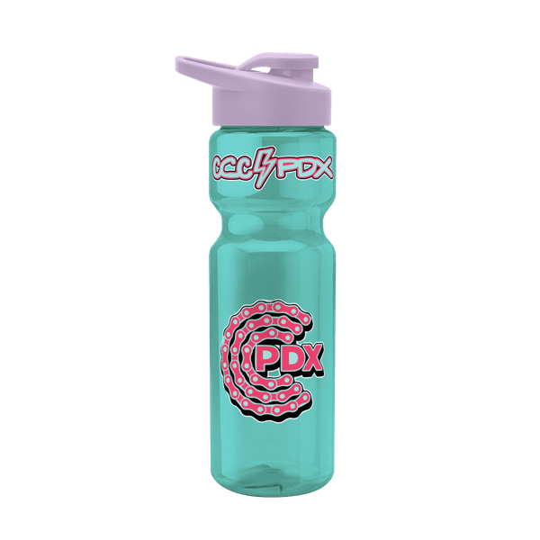 Blazer 28oz Transparent Bike Bottle w/Drink-thru Lid 522