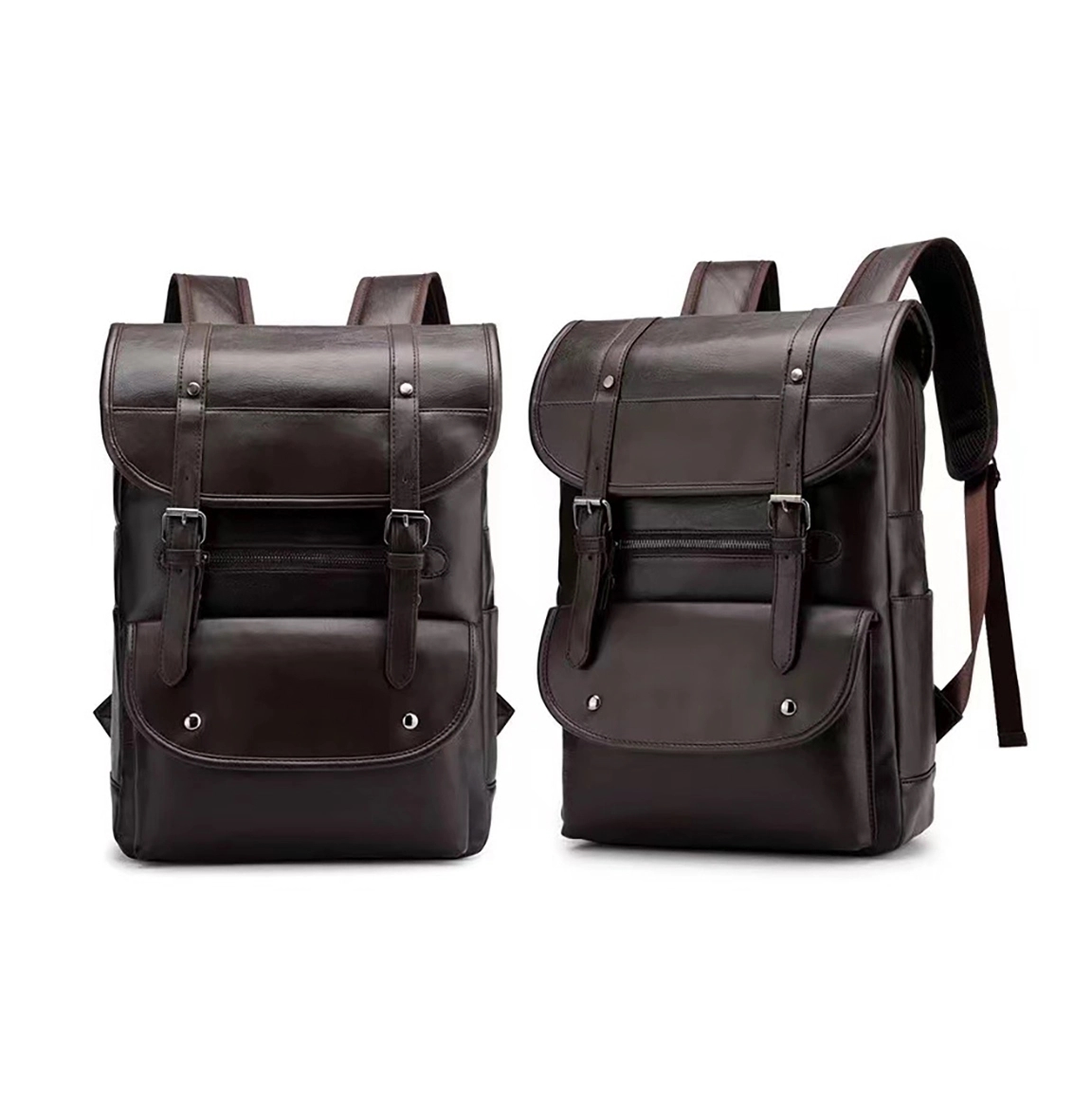 Vintage PU Leather Backpack 7