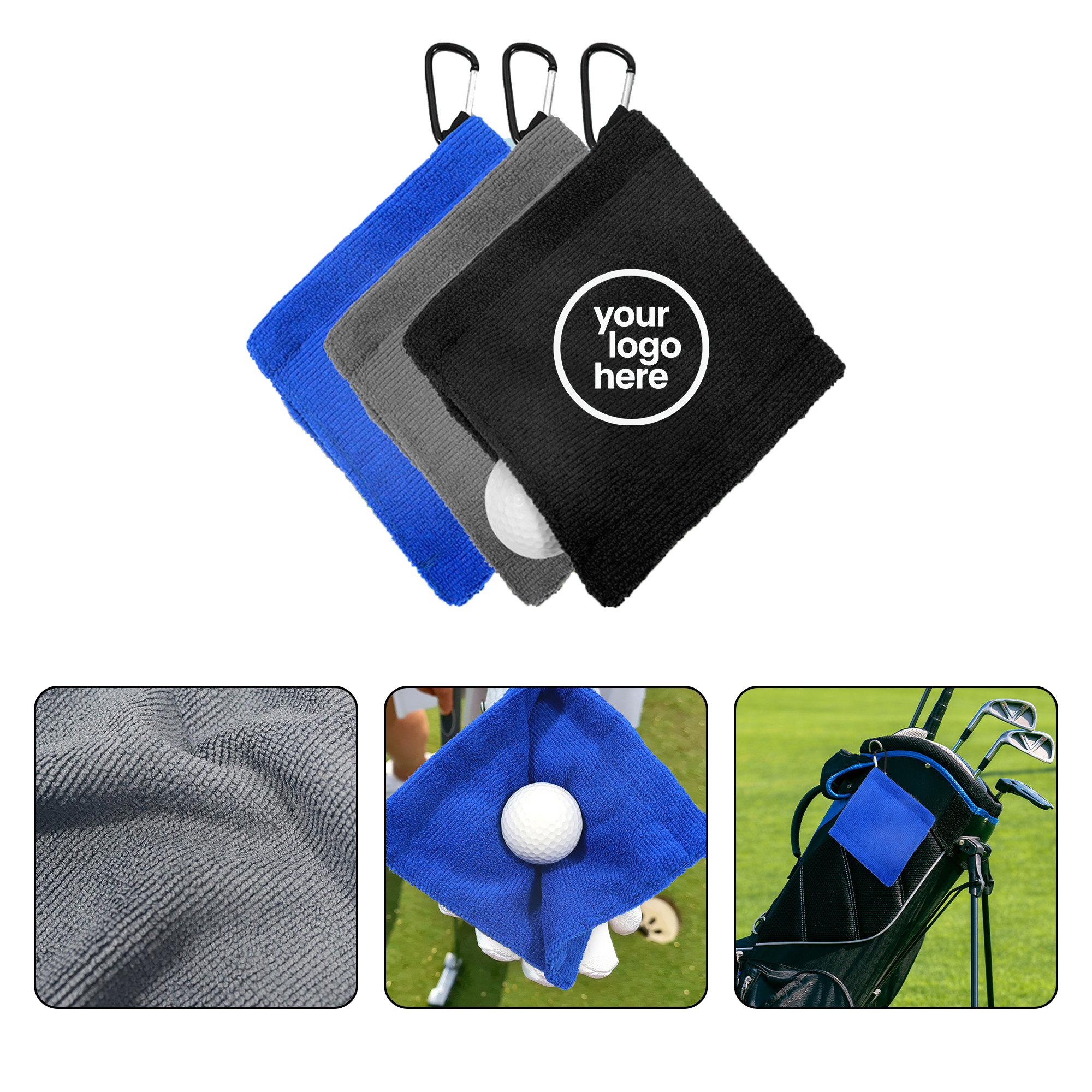 MOQ:20pcs Golf Ball Towel 1