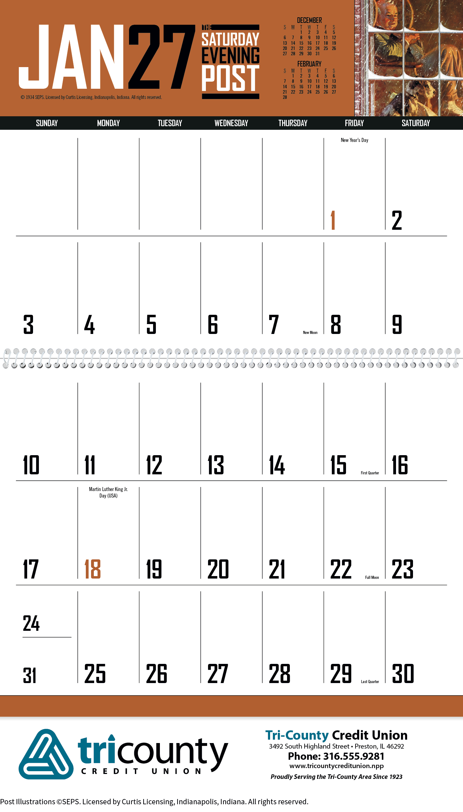 Triumph® Calendars Big Block Memo 30