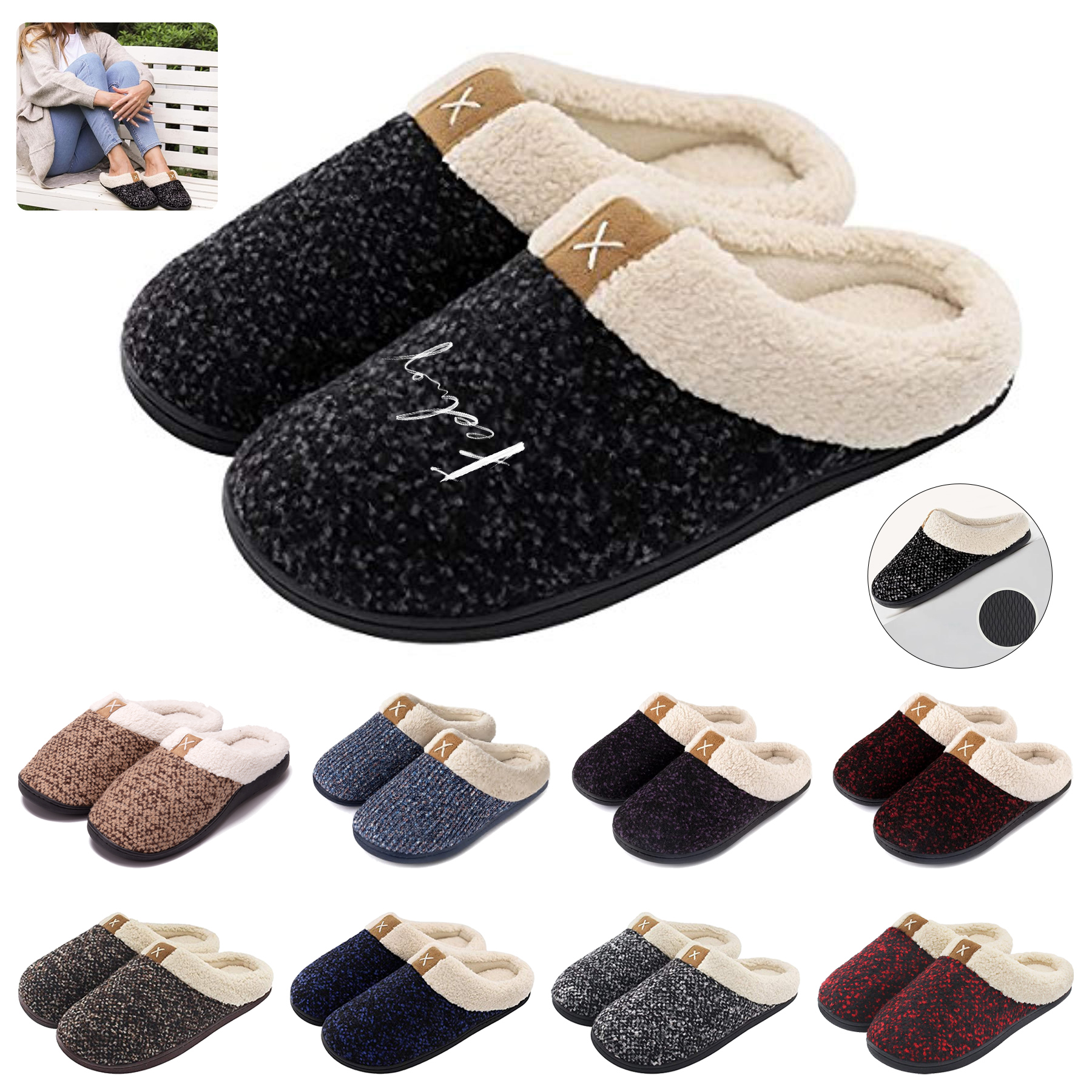 Women's Indoor Bedroom Slipper with Memory Foam 2