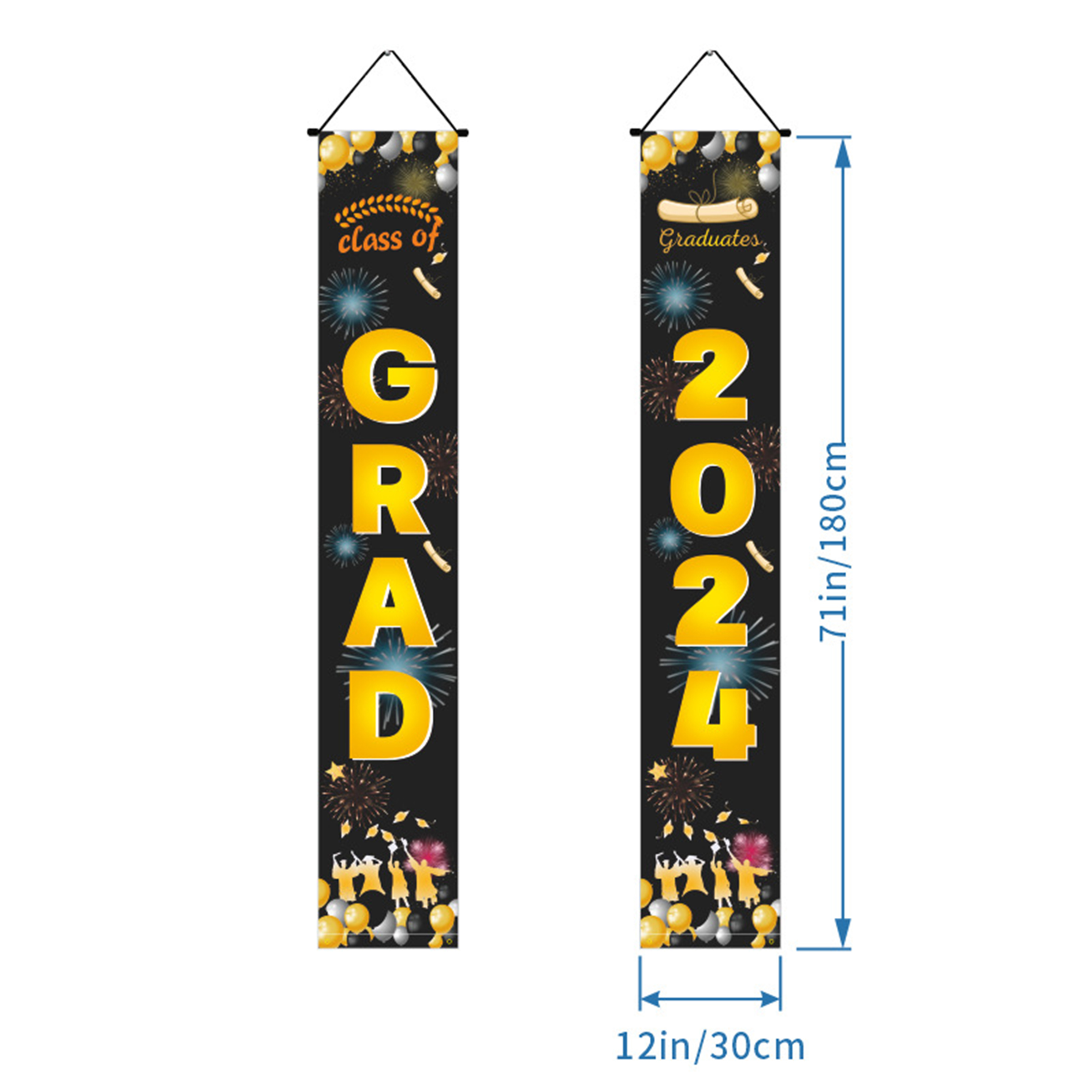 Polyester Graduation Season Event Party Decoration Couplet 3