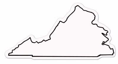 Virginia State Shape Magnet - Full Color 2
