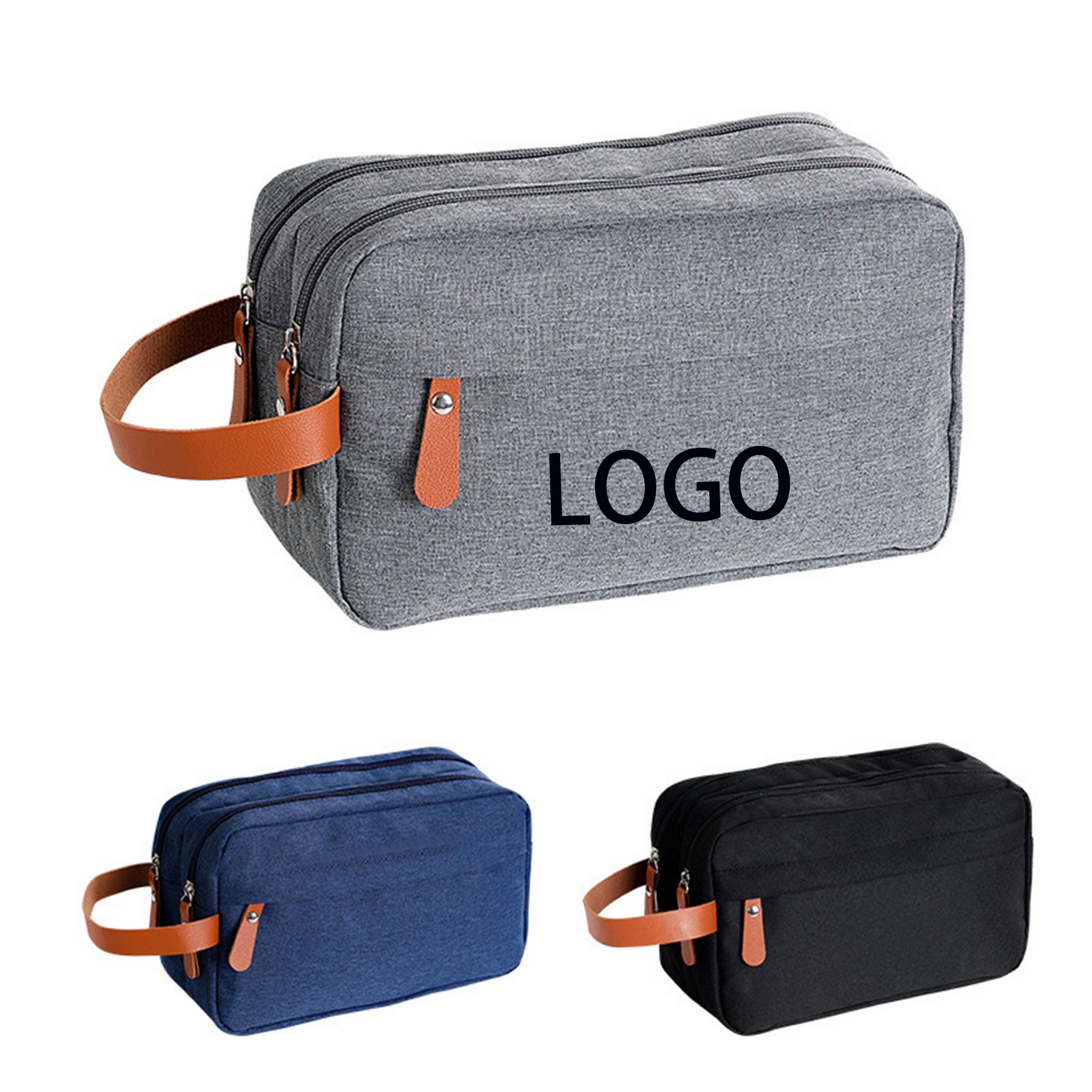 Portable Double-Layer Large Capacity Toiletry Bag