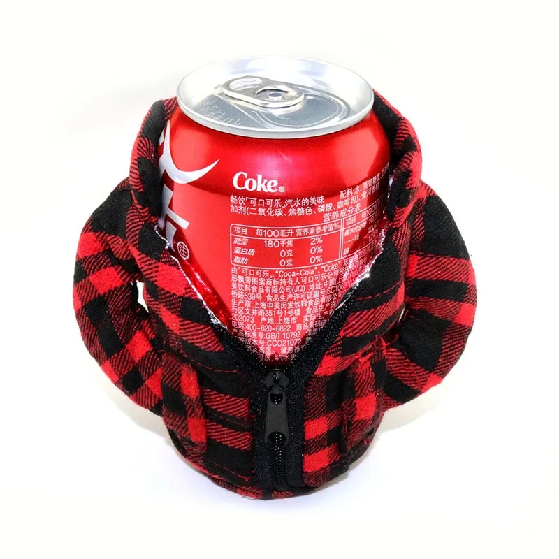 Beverage Can Coolers Beer Vest Jacket Cover, custom koozie with logo imprint 4
