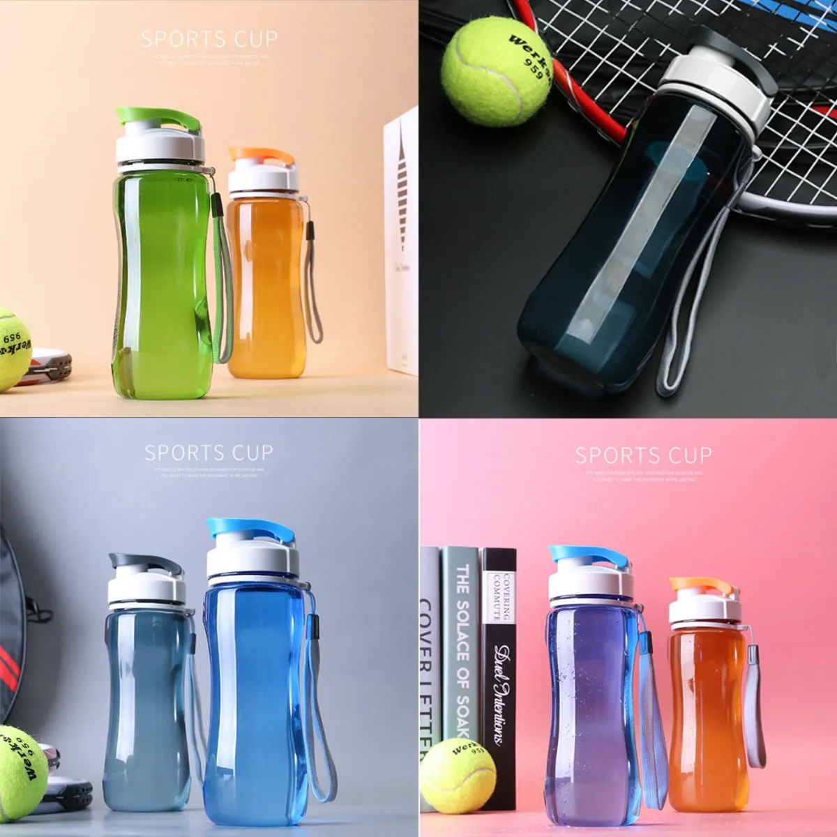 Portable Sports Bycicle Leakproof Plastic Water Bottle 2