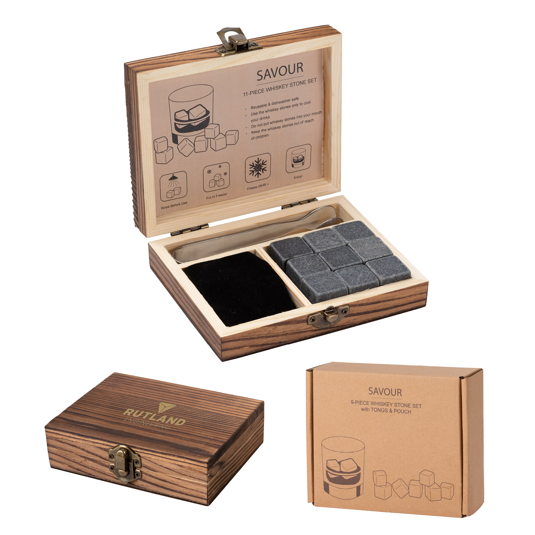 Savour 11-Piece Whiskey Stone Set 8