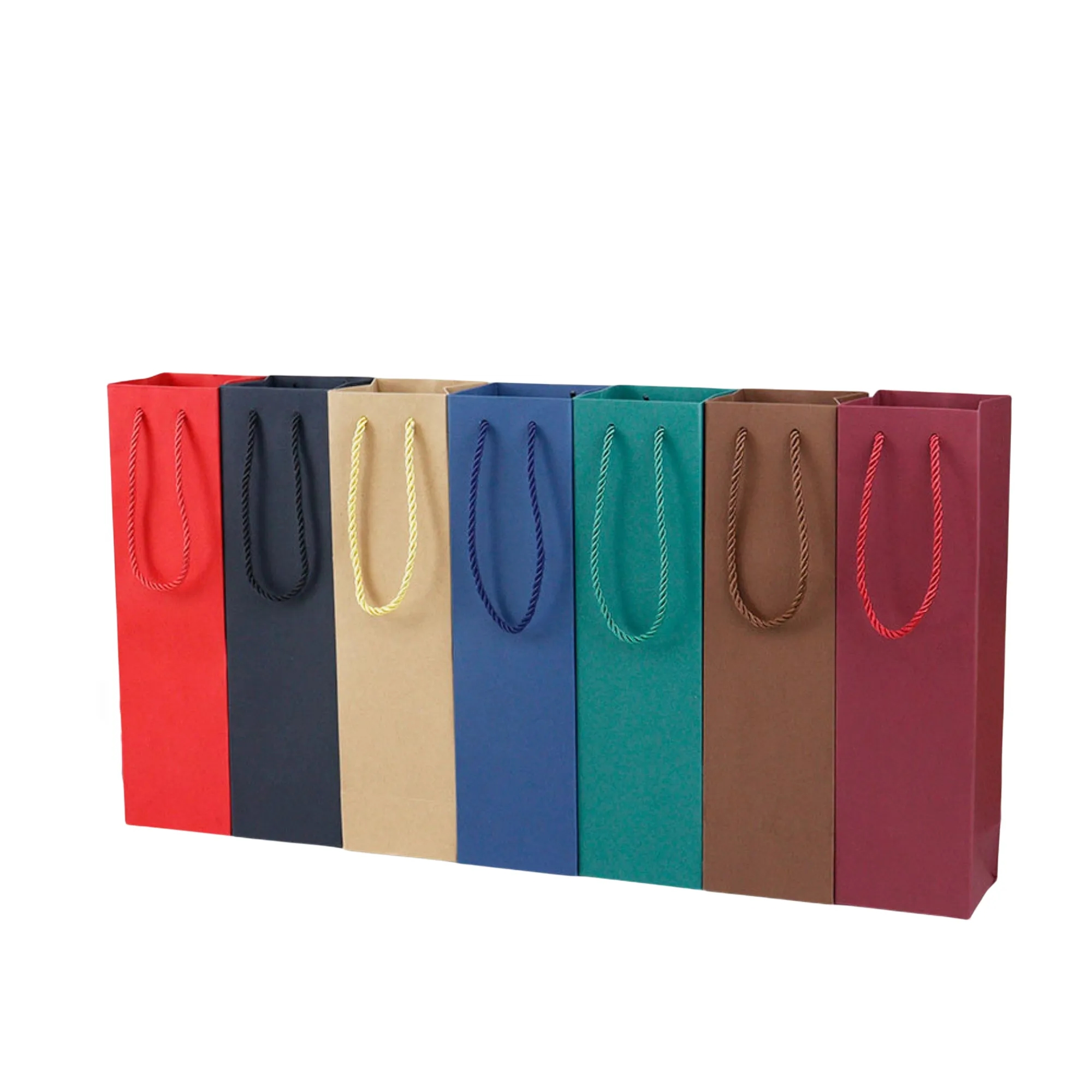 Colorful Wine Gift Paper Bags With Handles 11